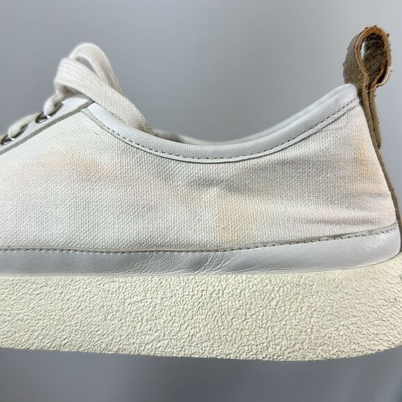 VERONICA BEARD Women's Parise Canvas & Leather Sneakers White Size 9.5 - Picture 16 of 16